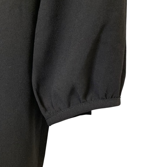 J. CREW Wrap Dress in 365 Crepe Black Tie At Waist Size 6 - Picture 6 of 16